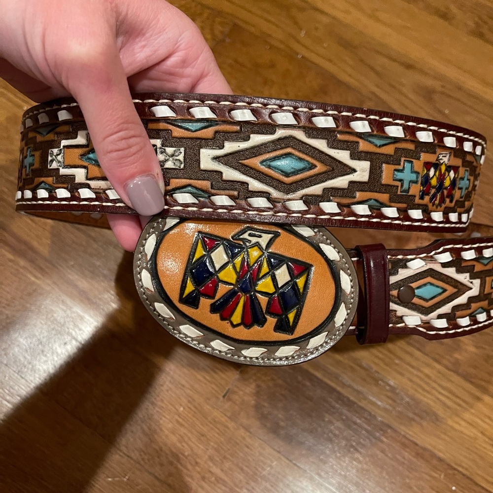 Vintage Thunderbird Tony Llama Belt